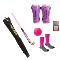 Palo Madera Hockey + Bucal Flash Nena + Medias + Funda Basic - comprar online