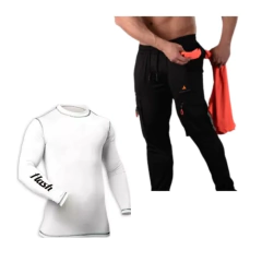 Combo U Inv! Pantalon Cargo +remera Termica Flash Blanco - comprar online