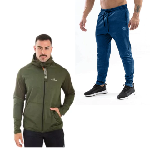 Combo Deportivo Homb! Campera EVOL VDE + Pantalon CHUPIN az - comprar online