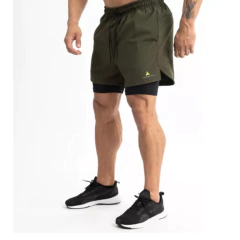 Combo Running Hombre! 2 Shorts Con Calza (vd Y Az) - PASION AL DEPORTE