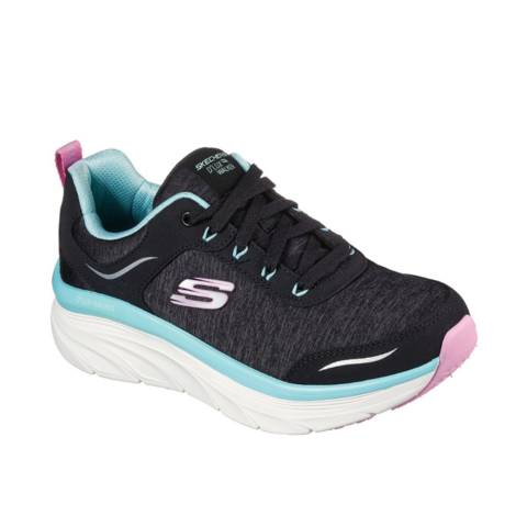 ZAPATILAS SKECHERS DAMA D«LUX WALKER - COOL GROOVE-149336 NEGRO + Medias