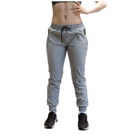Pantalon Deportivo Microfibra Lycra Dama Con Puo Gris - Pmicroluxd
