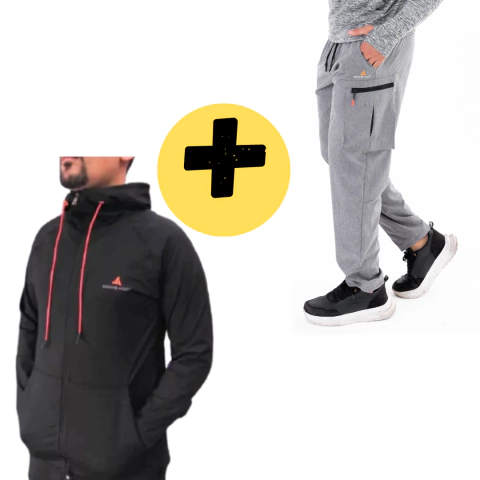 Combo deportivo verano!! campera+pantalon cargo Gris