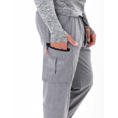 Combo deportivo!! Pantalon Negro Acetato +pantalon cargo Gris - PASION AL DEPORTE