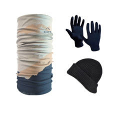 Combo Invierno! Cuello Multiuso Japan + Gorro de Lana + Guantes