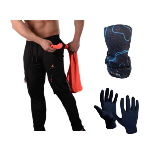 Combo Winter! Pantaln Chupn Cargo + Guante Trmico + Cuello Salpa Map
