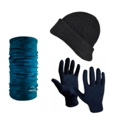 Combo Térmico!! Cuello Termico + Gorro de Lana + Guante Termico (cuadra)