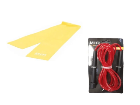Combo gym Mir!! tiraband abierta amarilla + soga cuerda
