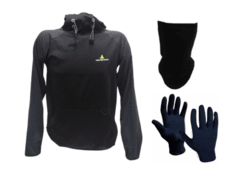 Buzo deportivo hombre + cuello termico + guantes term.