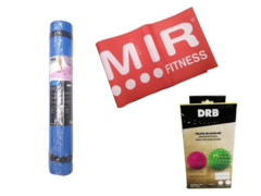 Combo gym!! mar yoga +tiraband abierta (med+ pelotas masaje
