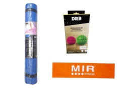 Combo gym!! mat yoga+ tiraband circular nj+ pelotas masaje
