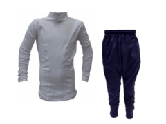 Combo niño!!camiseta termica+ pantalón frizado azul