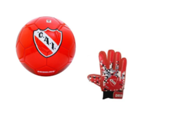 Combo Futbol Oficial DRB Pelota Independiente Nro 5 Guantes Arquero