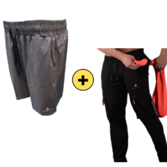 Combo depo!bermuda microfibra g+pantalon cargo