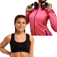 Combo gym mujer!!campera capucha F+top deportivo ng