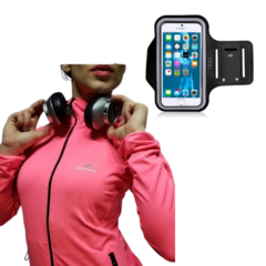 Combo mujer!campera deportiva+brazalete porta celu