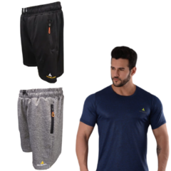 Combo!!remera dry fit+2 bermudas deportivas (ng/gs)