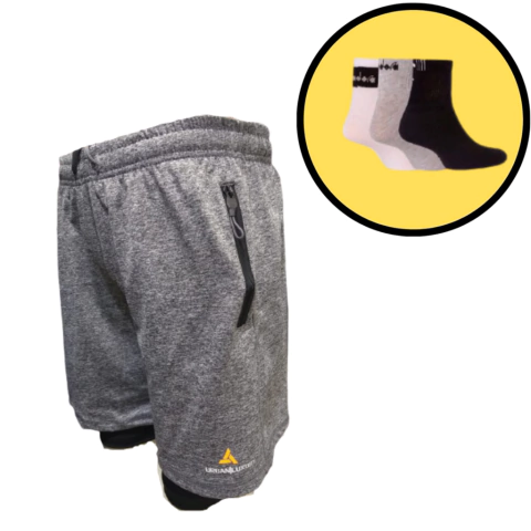 Combo!Short con calza+medias med caña gratis! (gs)