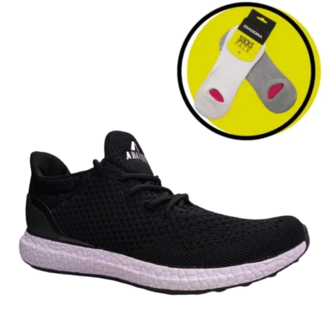 Zapatillas Mujer A Nation Edge Black +MEDIAS GRATIS!!