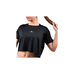 Remera Pupera Mujer Deportiva Urbana Lycra X2 NEGRO Y GRIS en internet