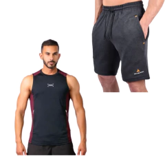 Combo Urb! Musculosa Deportiva + Bermuda Algodon Ng