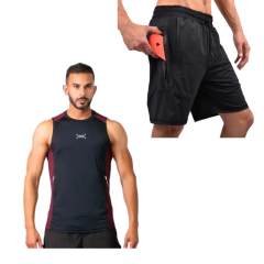 Combo Urb! Musculosa Deportiva + Bermuda Tela Deportiva NG - comprar online