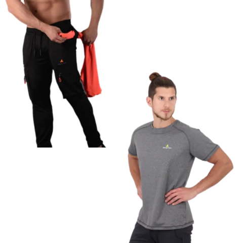 Combo Url! Pantaln Cargo + Remera Deportiva Hombre GRS