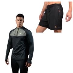 Conjunto Deportivo! Buzo S/capucha Hombre +short Microfibra - comprar online