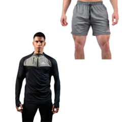 Conjunto Deportivo! Buzo Sin Capucha Hombre +short bolsillos gs