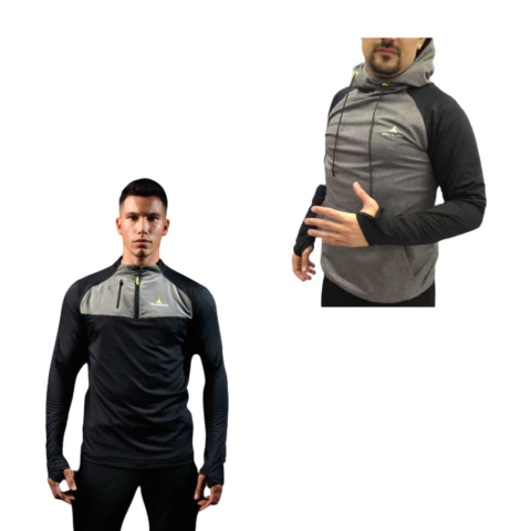 Buzos Lycra Deportivo Hombre Con Y Sin Capucha - Ng/gs