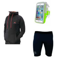 Conjunto! Campera Deportiva Hombre + Calza Corta +brazalete