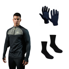 Buzo Lycra Hombre Sin Capucha +medias Y Guantes Termicos