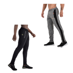 Pantalon Deportivo Hombre Chupin Gris+ Pantalon Liso Plycce