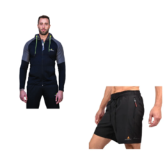 Conjunto Deportivo! Campera Hombre +short Microfibra Urban