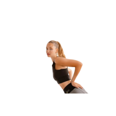 Top Negro Deportivo Mujer Urban Luxury Deportivo -topnew en internet