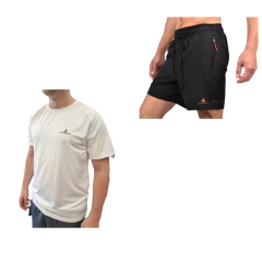Conjunto Deportivo Bl! Remera Hombre+ Short Microfibra Ng