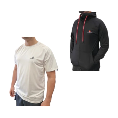 Campera Deportiva Lycra Hombre + Remera Deportiva Bl