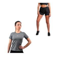Conjunto Deportivo! Remera Urban Mujer GS+ Short Con Calza Ng - comprar online
