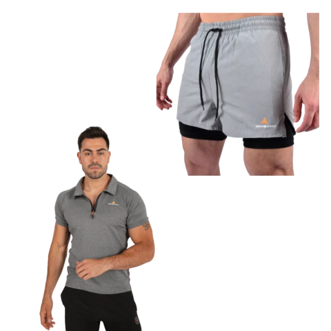 Conjunto! Chomba Hombre Lycra G+short Microfibra Con Calza G