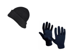 Combo invierno adulto!! gorro lana + guantes térmicos