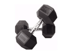 Mancuerna Hexagonal Goma - Engomada Par De 5 Kg Pesas CPD48