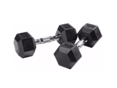 Mancuerna Hexagonal Goma - Engomada Par De 5 Kg Pesas CPD48 - comprar online