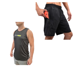 Conjunto! Musculosa Hombre M4 + Bermuda Hombre Lycra Ng