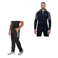 Pantalón De Hombre Lycra/Friza + Campera Negra De Lycra Evolution Caevol