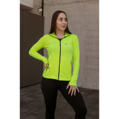 Campera Deportiva Dama Lycra - Calyud3 Amarillo