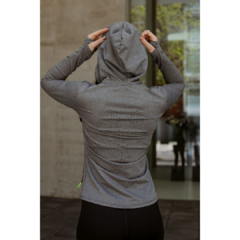 Campera Deportiva Dama Lycra - Calyud3 Gris - PASION AL DEPORTE