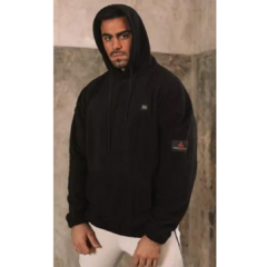 Buzo Polar Oversize Deportivo/urbano Hombre Con Capucha - Buzopocap Negro - comprar online