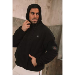 Buzo Polar Oversize Deportivo/urbano Hombre Con Capucha - Buzopocap Negro - tienda online