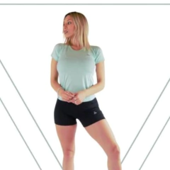 Imagen de Conjunto Deportivo! Top Mujer Cruzado +calza Corta Lycra gs