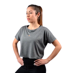 Remera Pupera Mujer Deportiva Urbana Lycra X2 NEGRO Y GRIS en internet